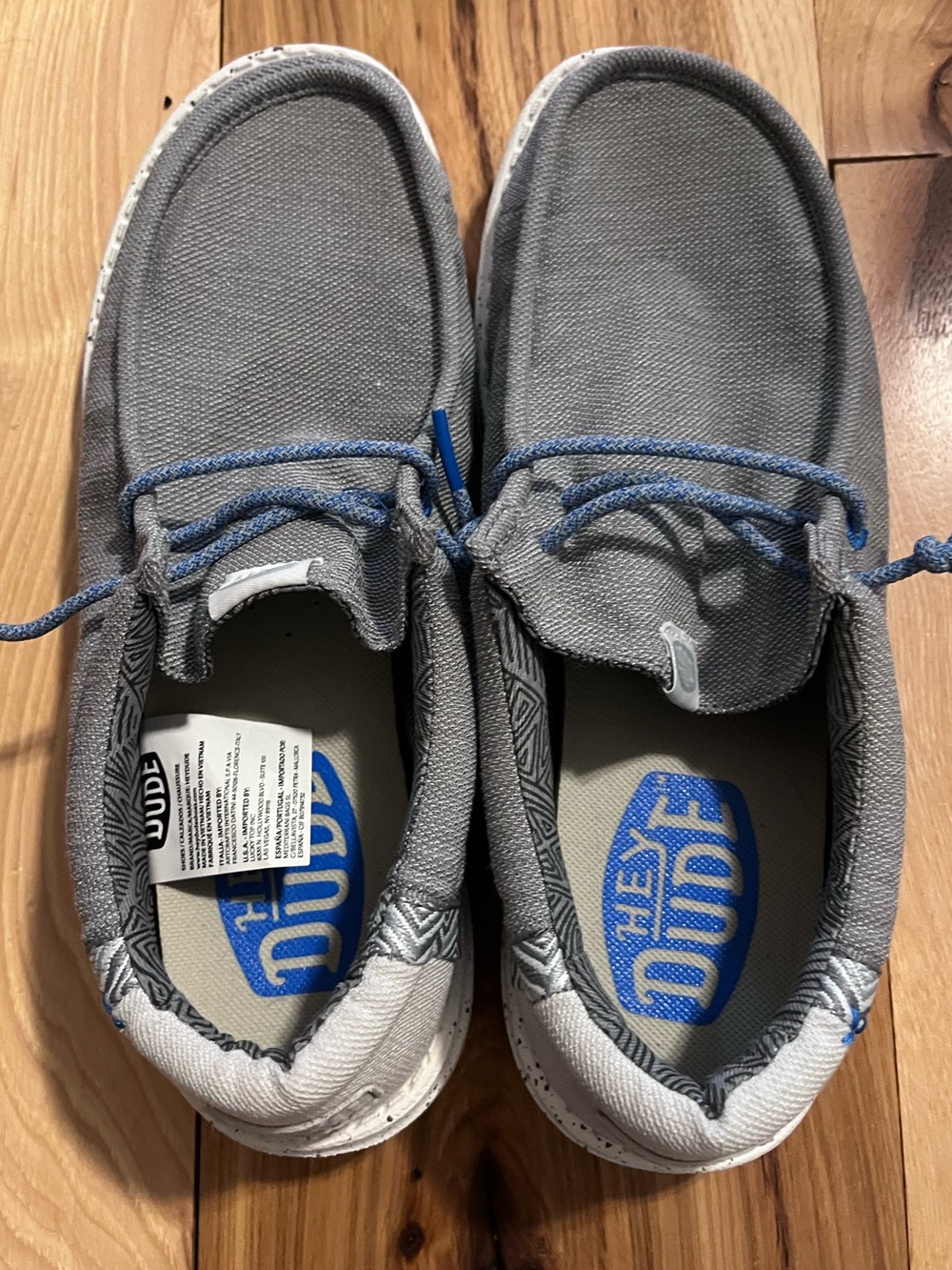 Hey Dude Men’s Wally Stretch Slip-On Shoe in Gray